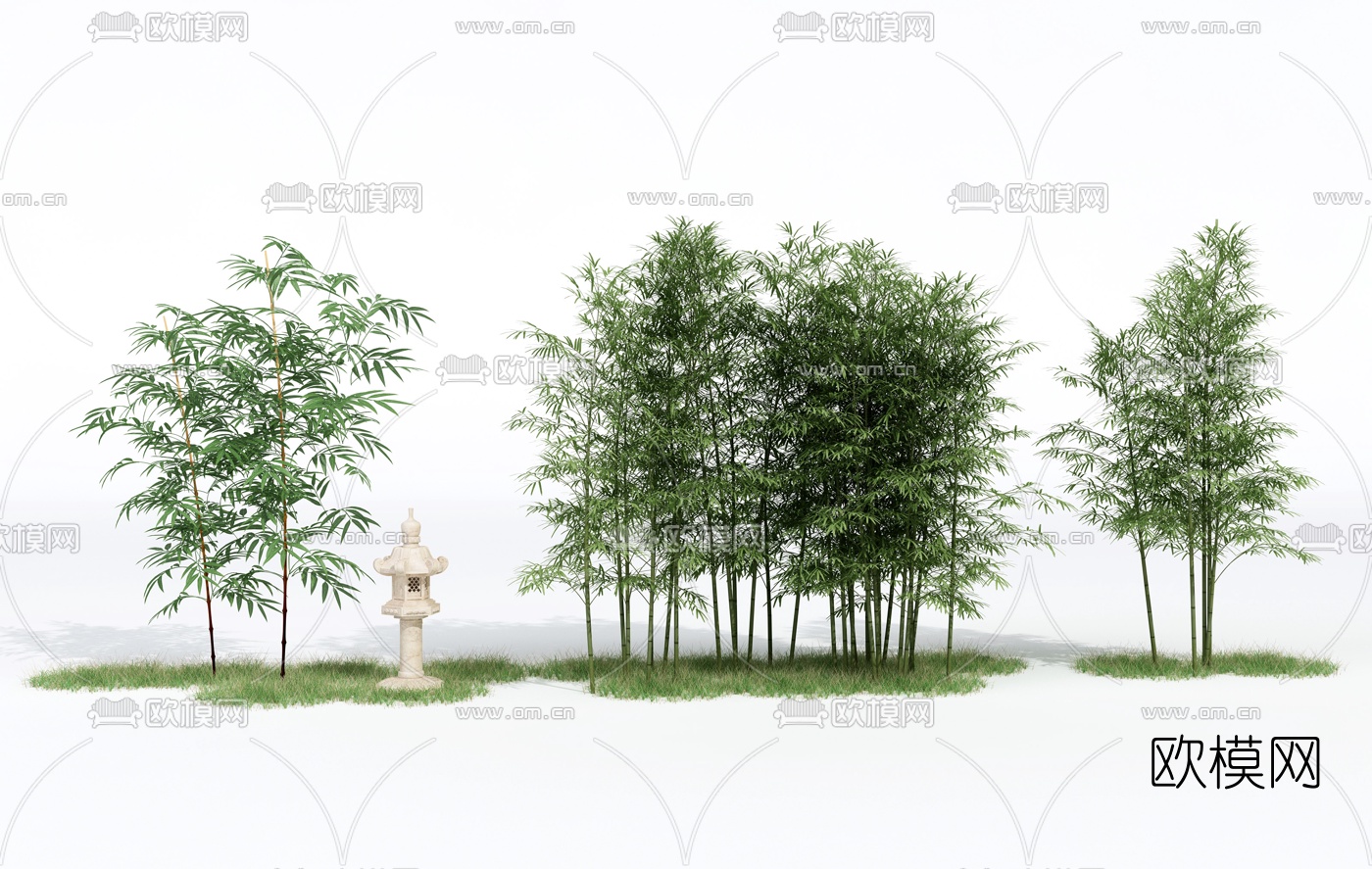 现代竹子毛竹3d模型