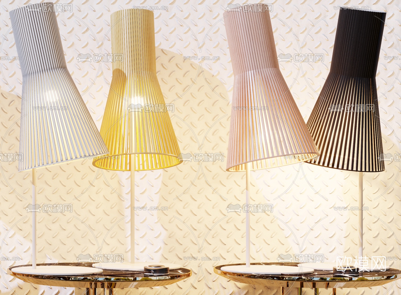 北欧时尚台灯3d模型下载（渲染图4）