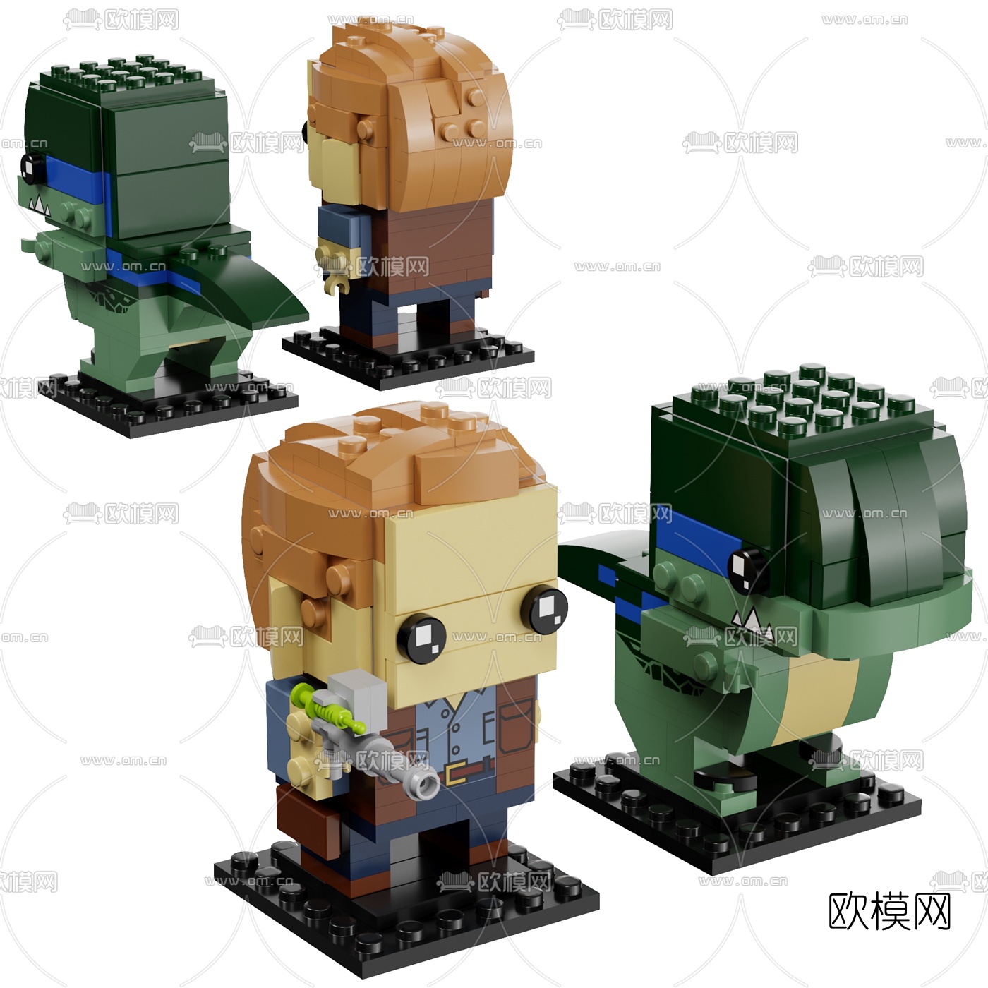 现代侏罗纪玩具3d模型