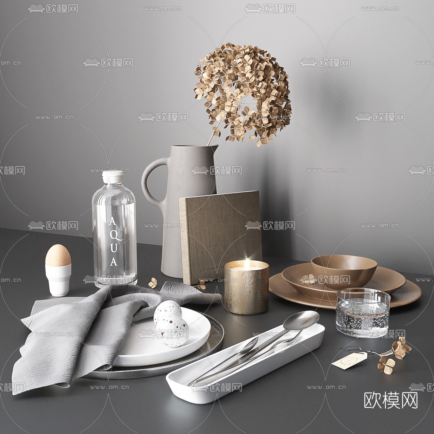 北欧厨房用品餐具3d模型