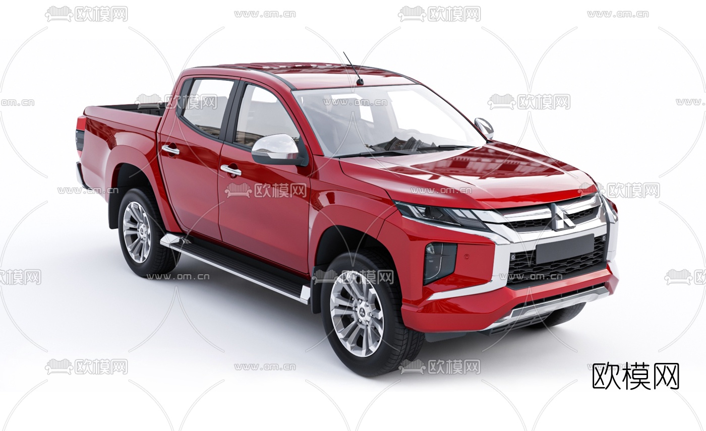 现代三菱皮卡汽车3d模型