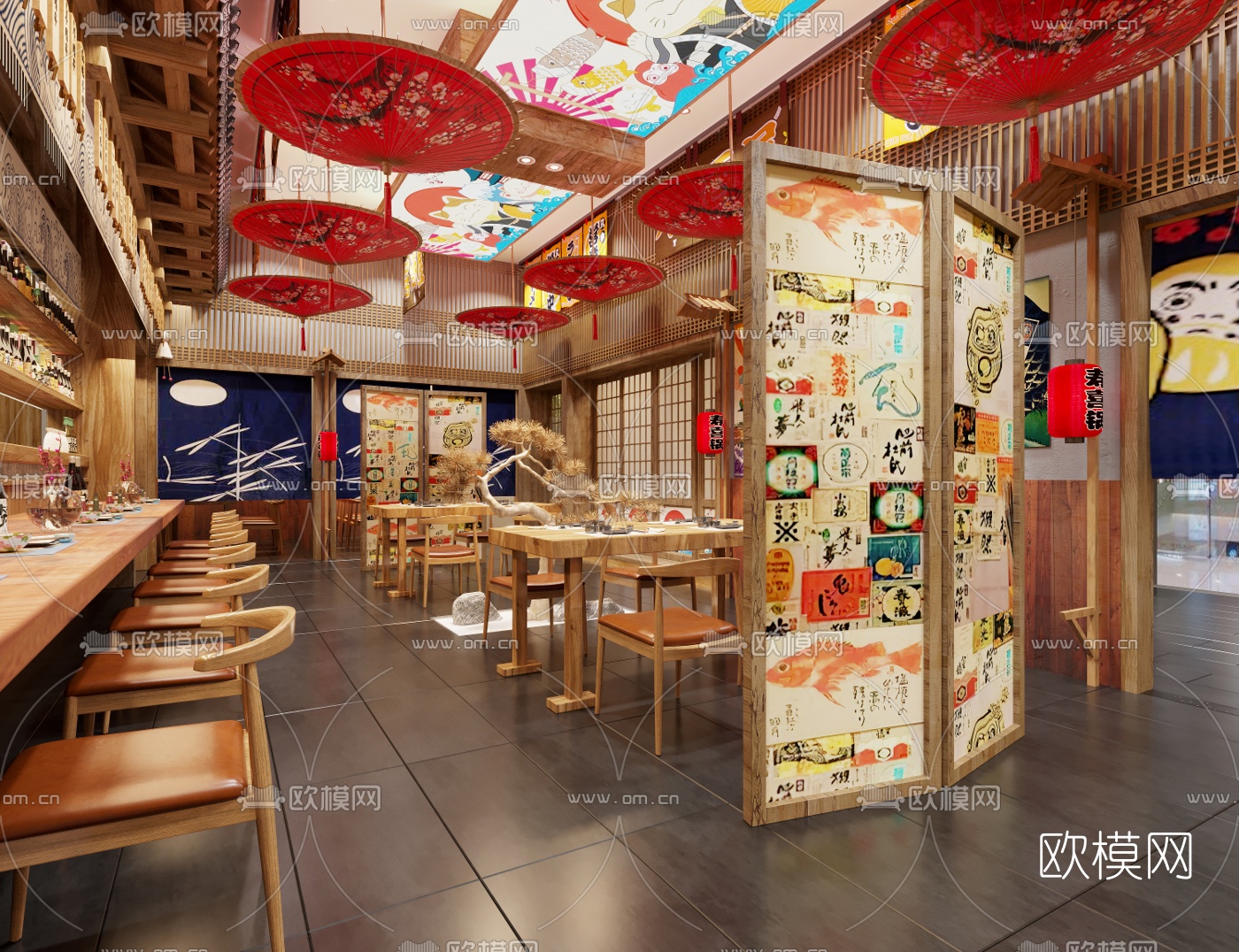 日式料理居酒屋3d模型