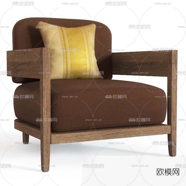 北欧休闲沙发免费3d模型下载