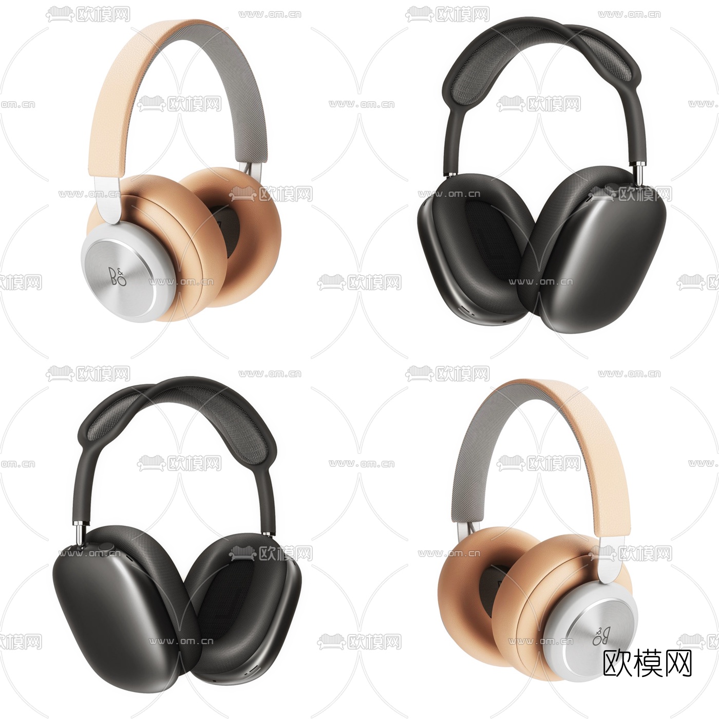 现代头戴式耳机3d模型下载