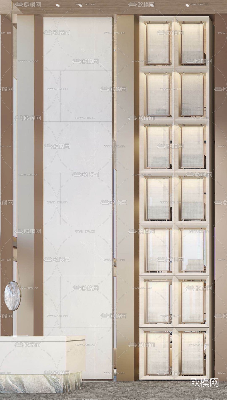 现代轻奢售楼处3d模型下载（渲染图4）