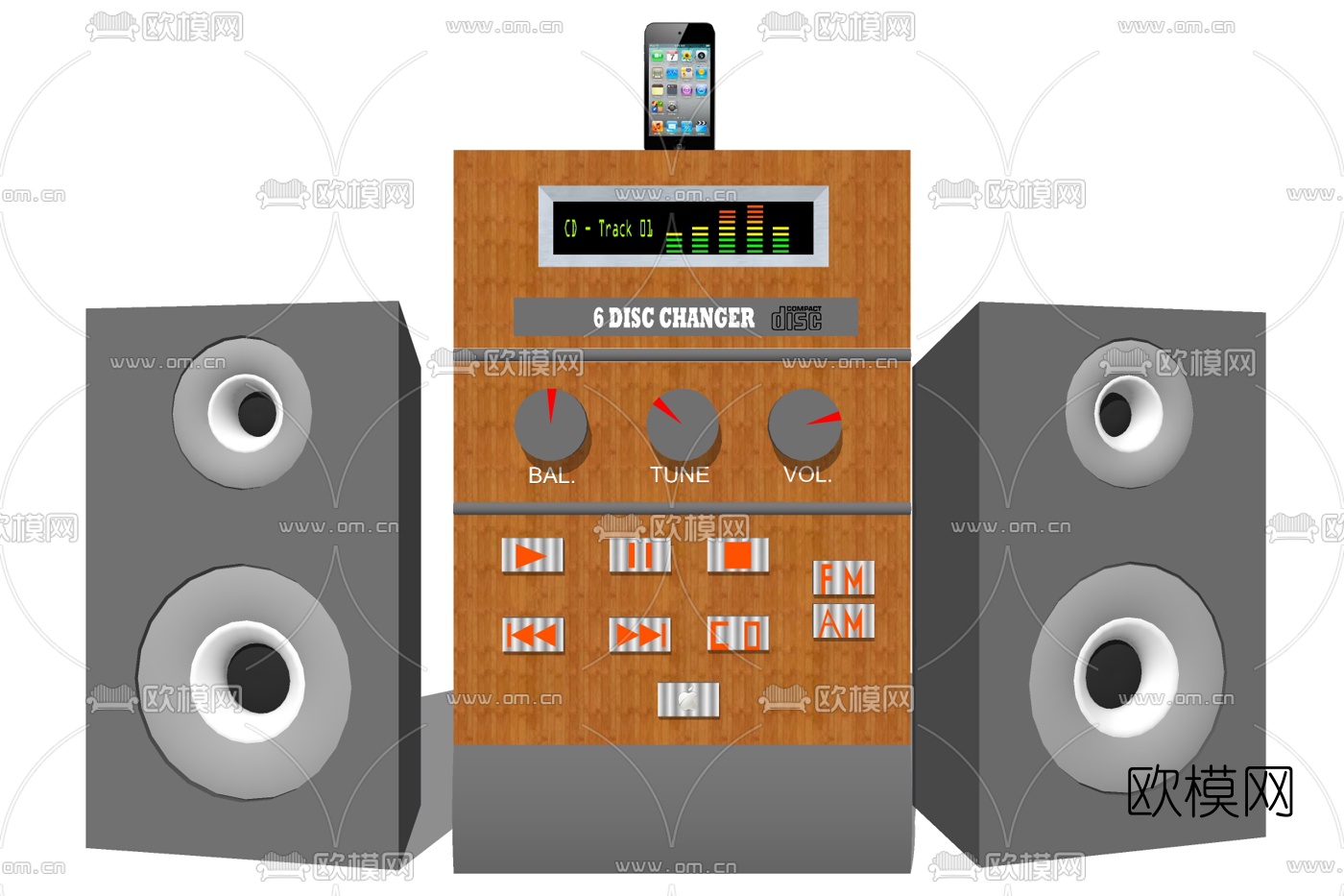 现代音响设备su模型下载