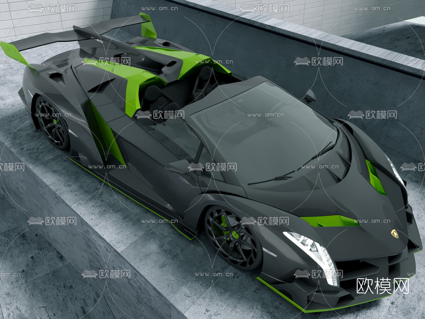 现代汽车3d模型下载（渲染图2）