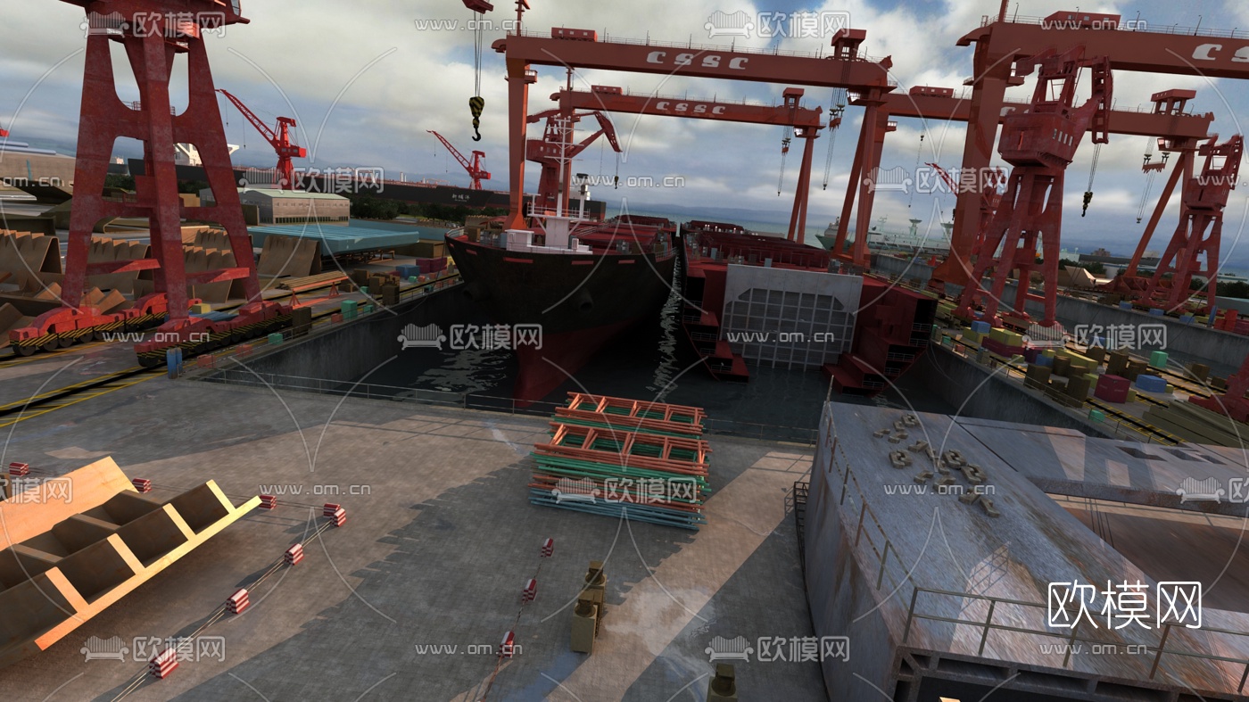 现代建筑外观3d模型下载（渲染图2）