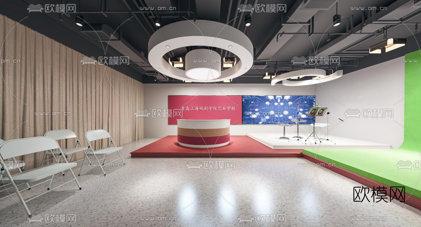 现代戏剧学院教室培训室vr全景3d模型
