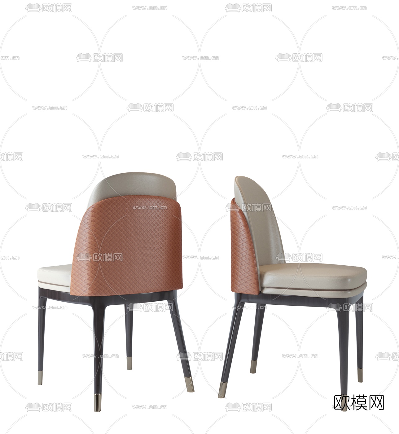 现代皮革单椅3d模型