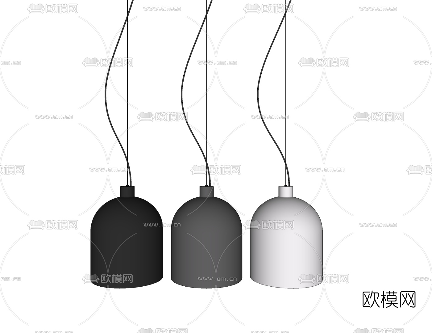 现代简约吊灯su模型