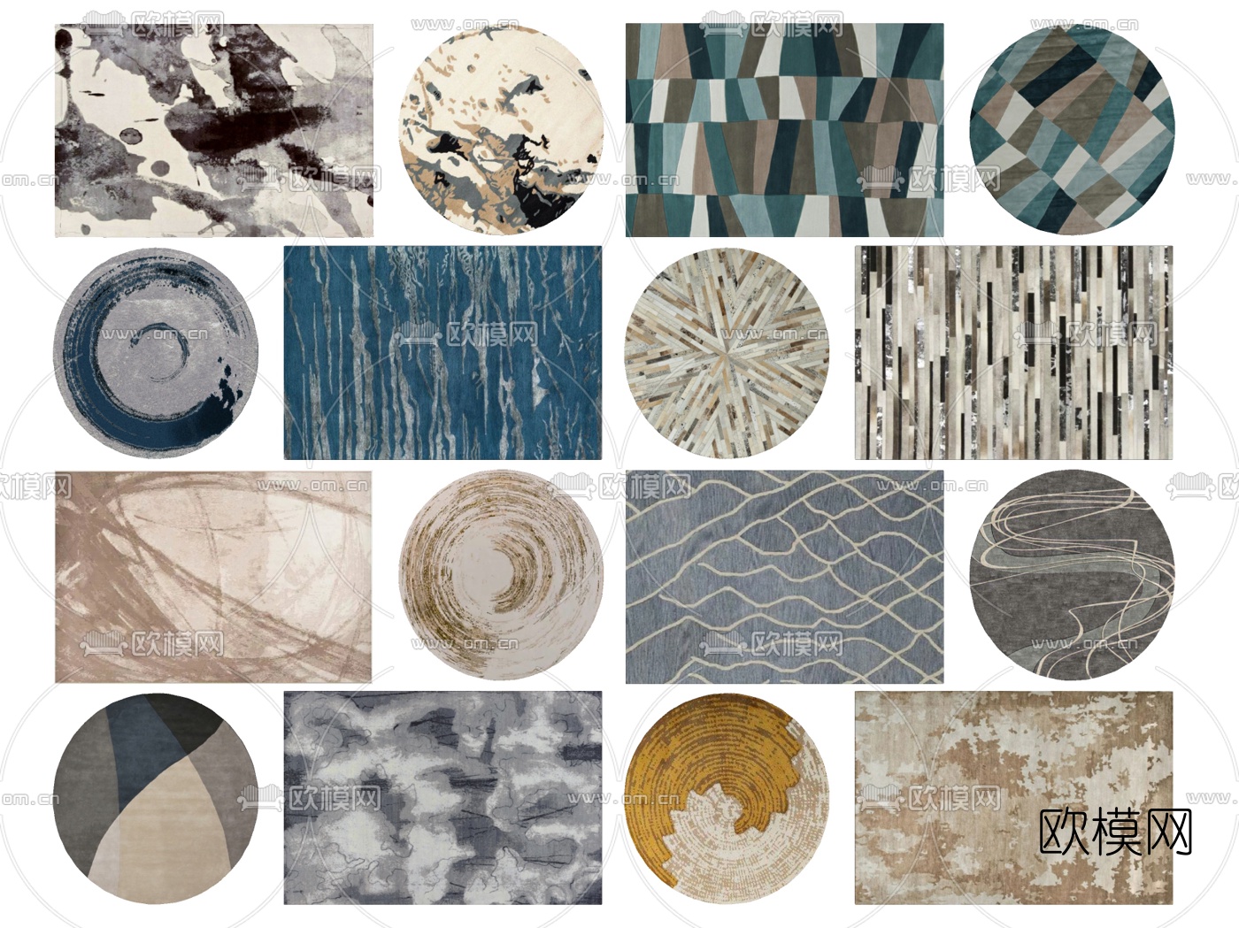 现代地毯su模型下载