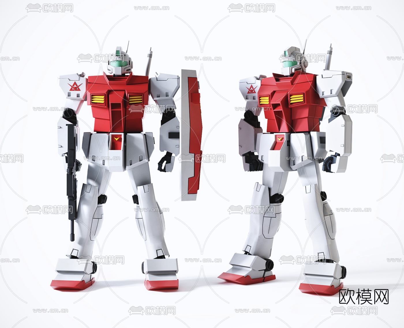 现代高达吉姆手办玩具3d模型下载