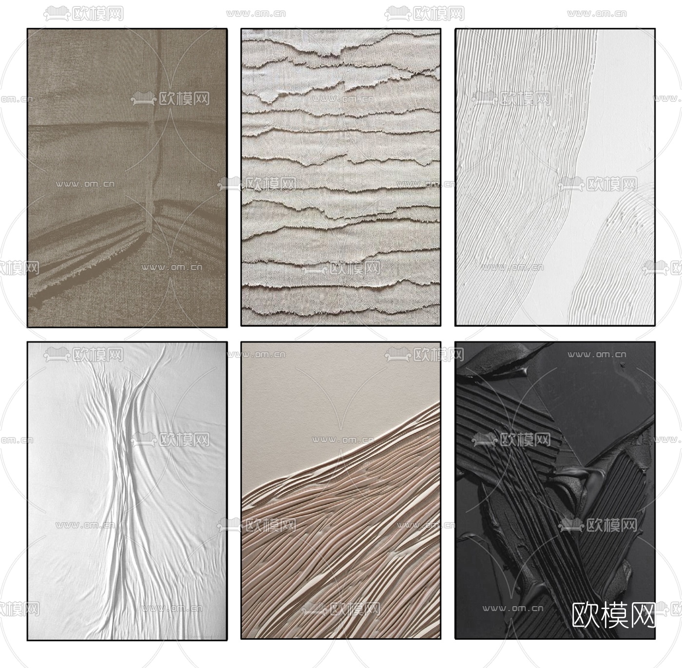 现代装饰画su模型下载