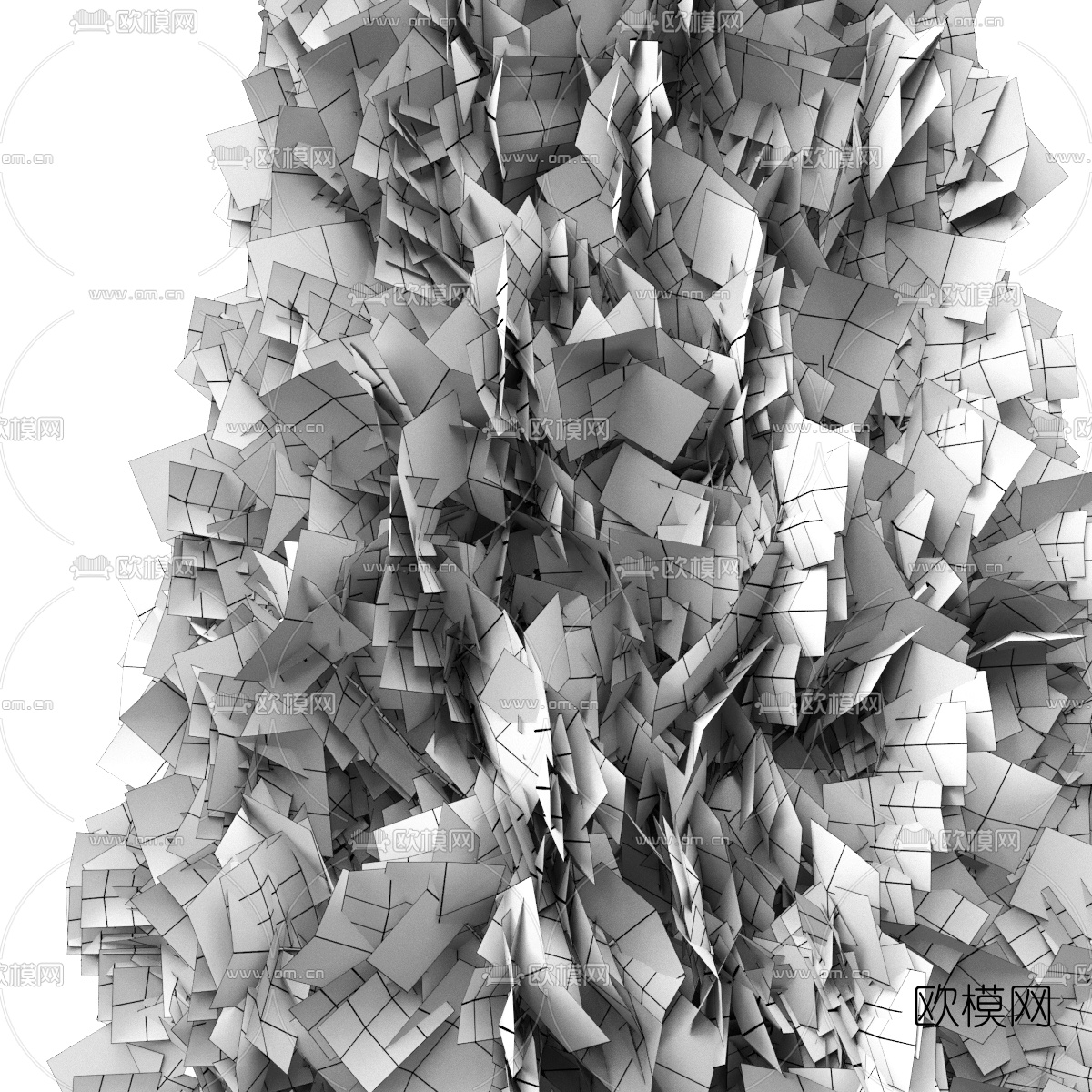 现代景观树柏树3d模型下载（渲染图4）