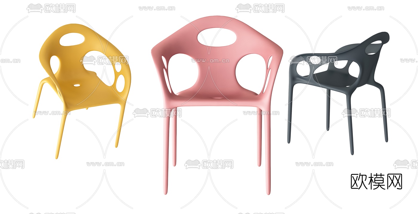 Moroso 塑料单椅3d模型下载