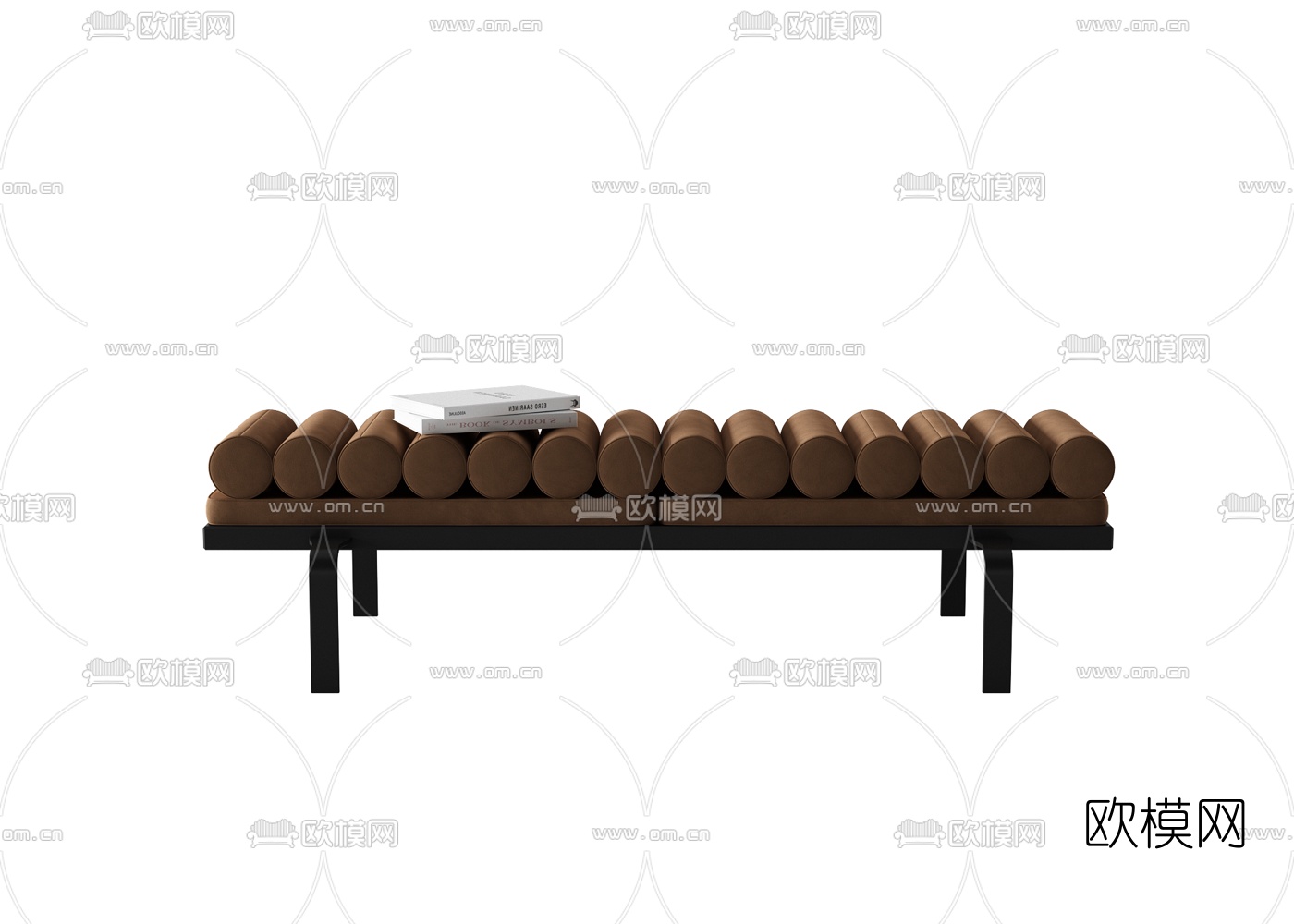 现代布艺床尾凳脚踏3d模型下载