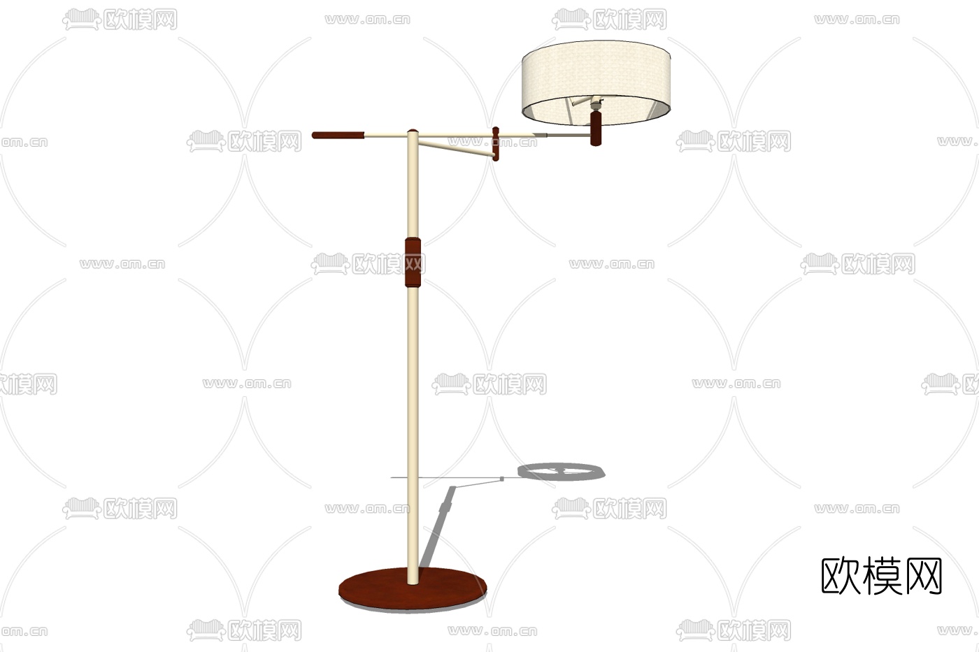 现代金属落地灯免费su模型下载