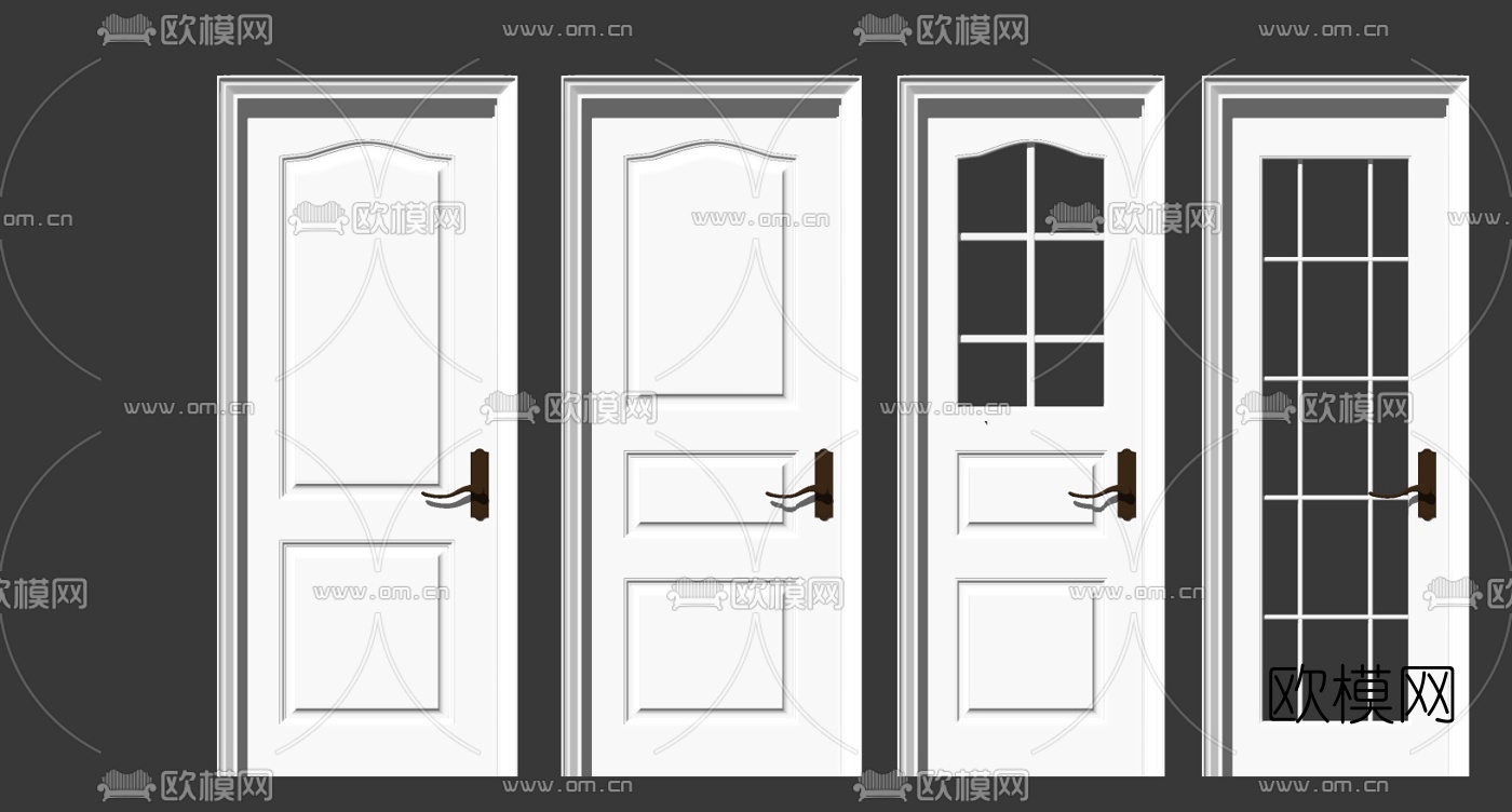 欧式平开门su模型下载