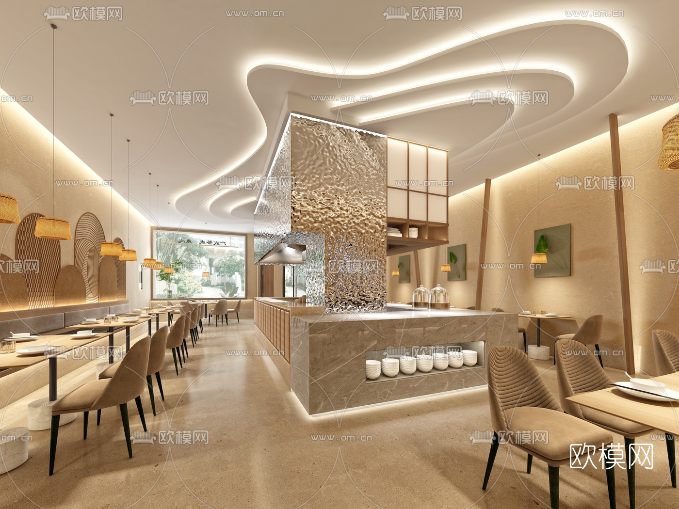 北欧茶餐厅3d模型