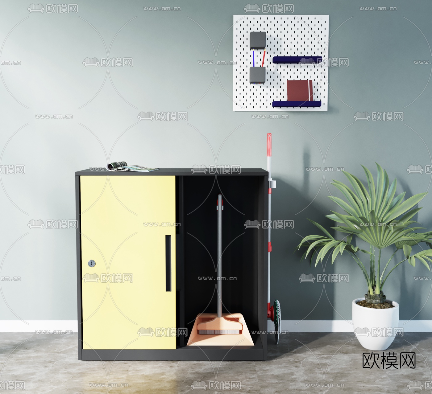 现代洁具柜储物柜3d模型