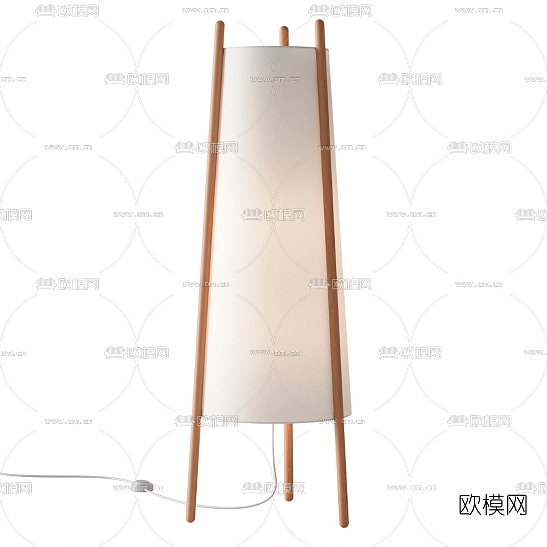 北欧创意落地灯3d模型下载（渲染图1）