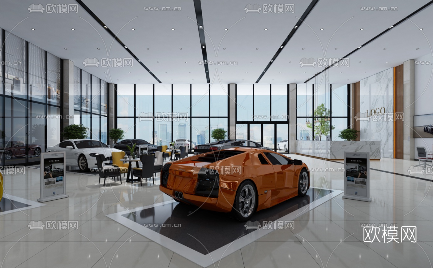现代汽车4S店3d模型