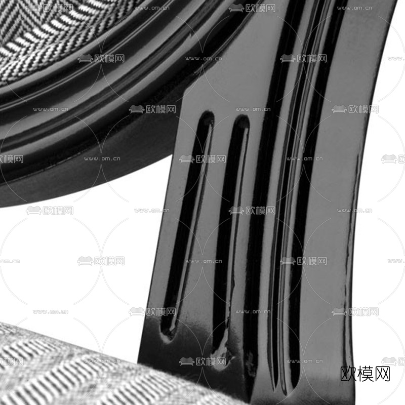 简欧实木餐椅3d模型下载（渲染图2）