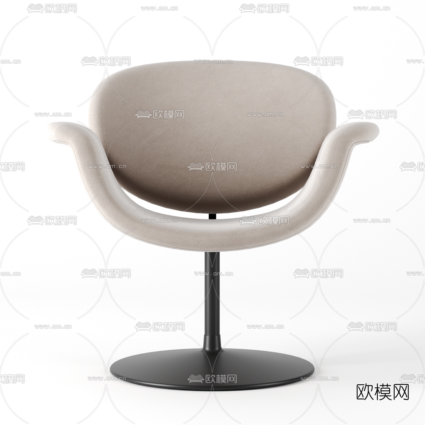 Natuzzi 现代布艺休闲椅3d模型下载（渲染图2）