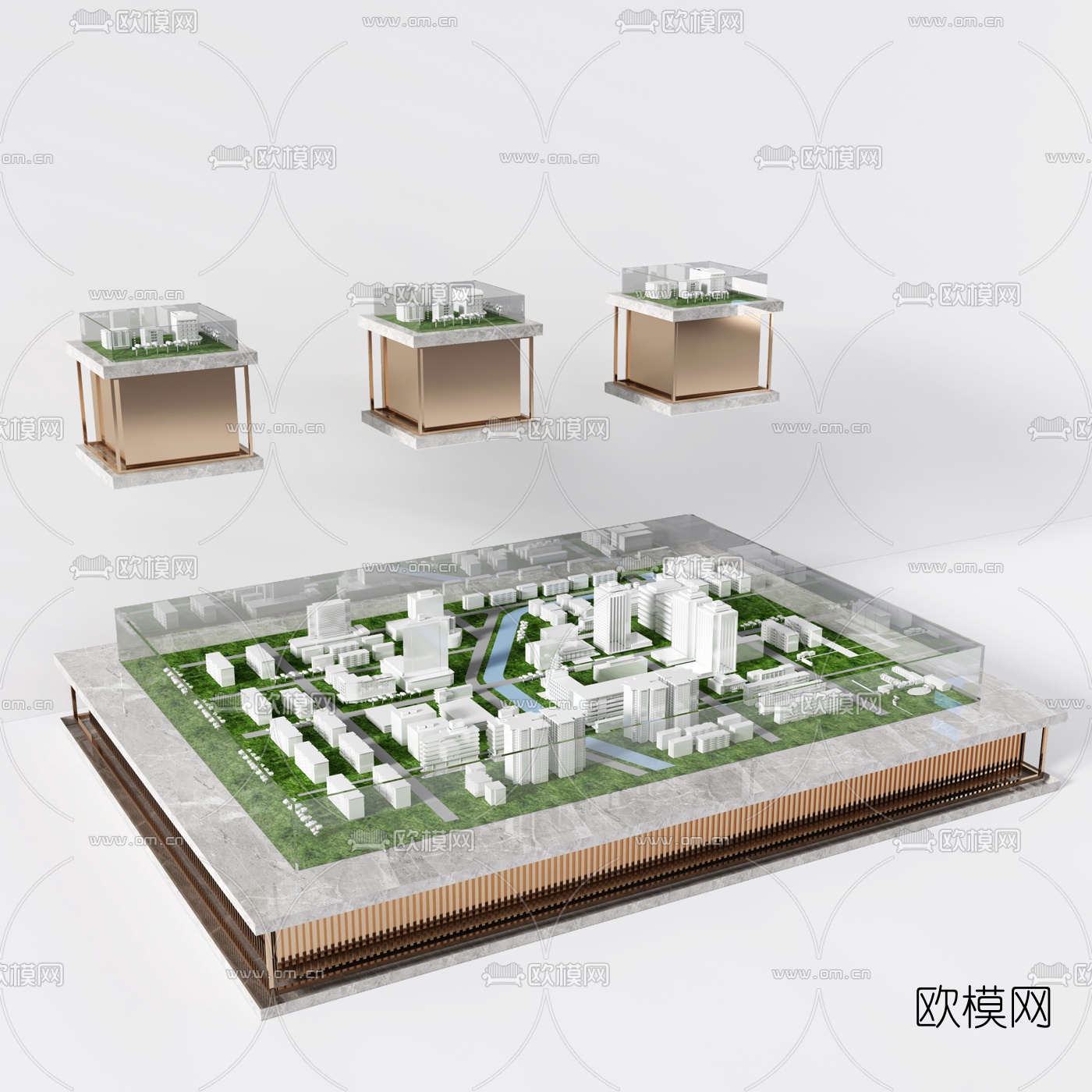 现代售楼处沙盘3d模型