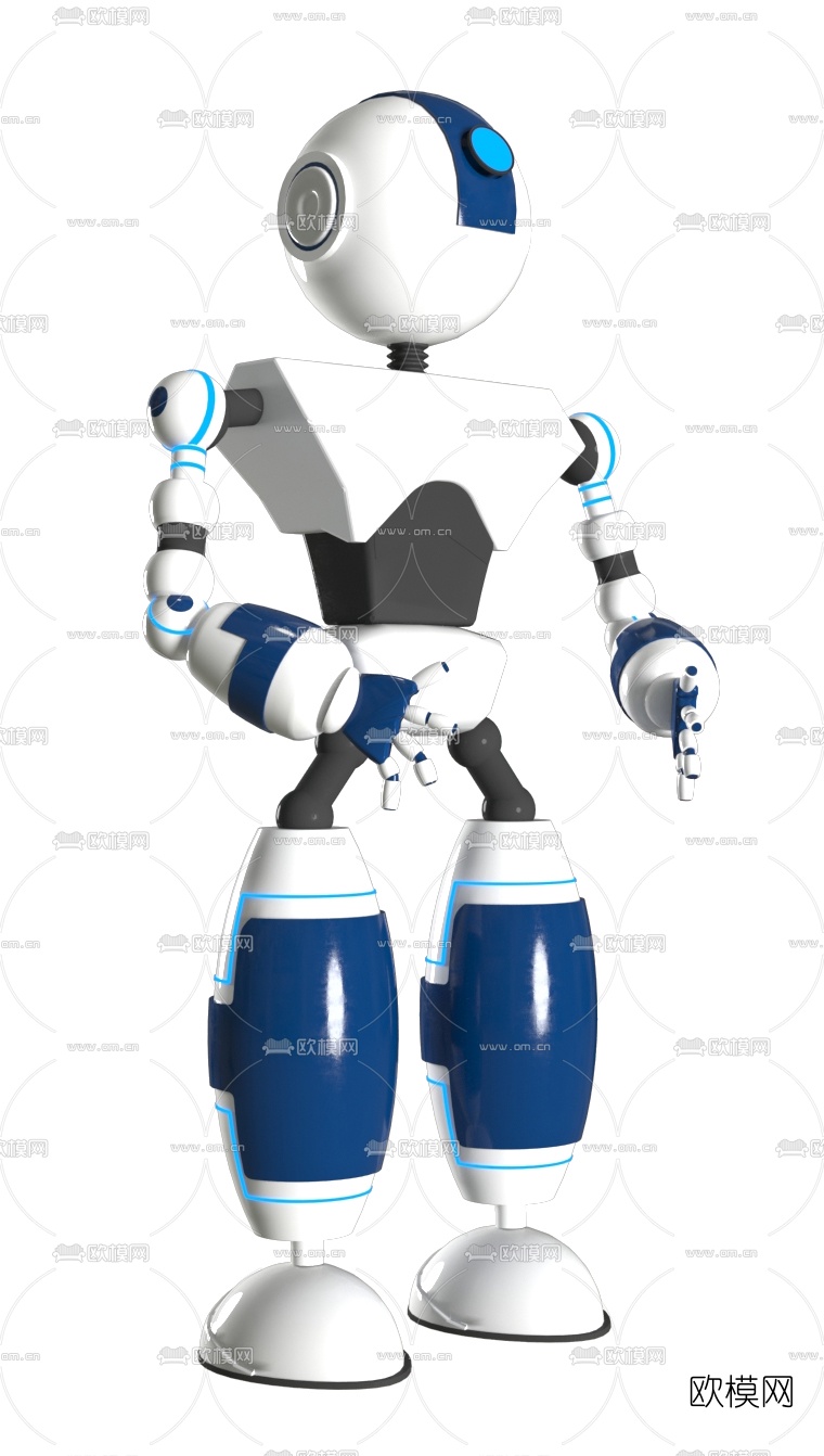 现代儿童智能机器人3d模型