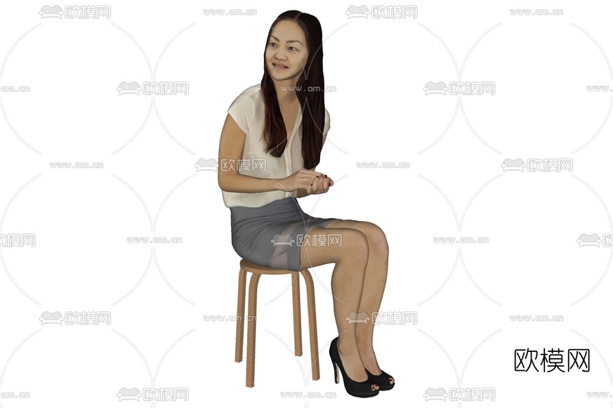 现代女性人物免费su模型下载