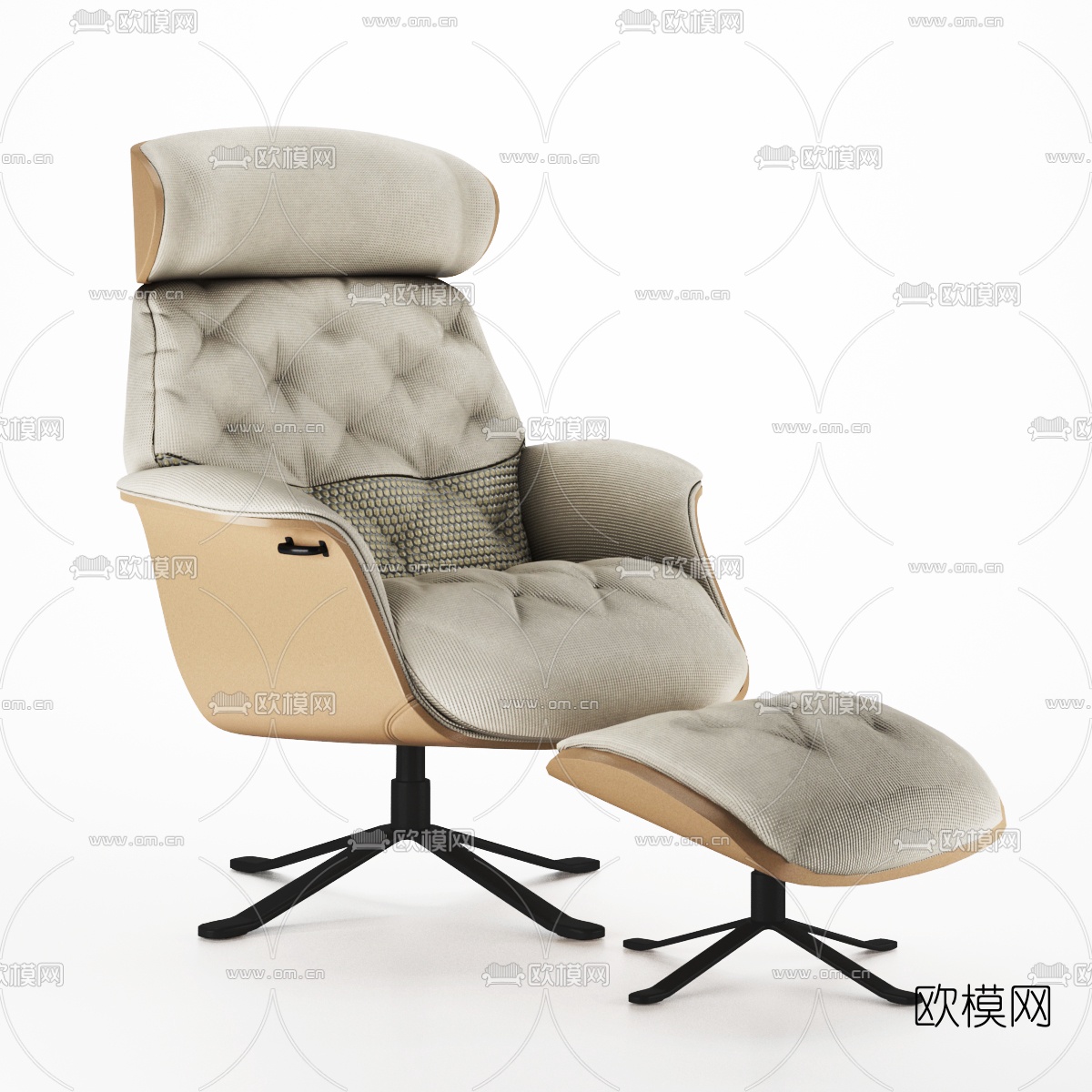 现代布艺休闲椅3d模型