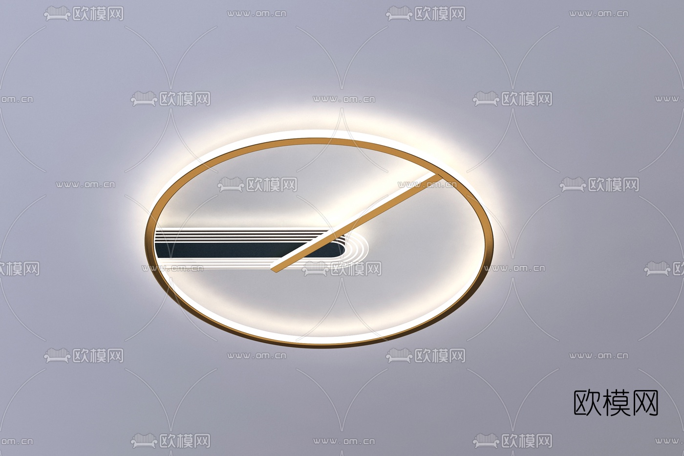 现代金属吸顶灯3d模型