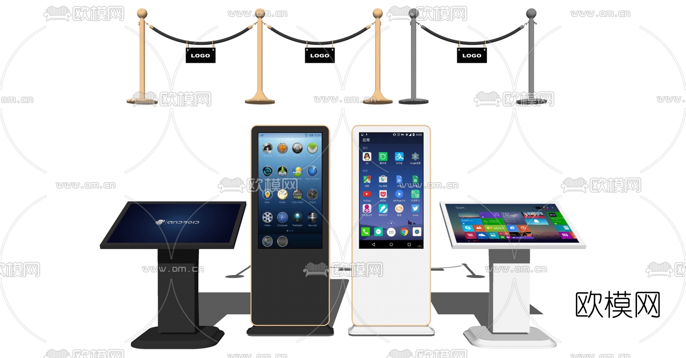 现代自助服务终端机挂号机su模型下载