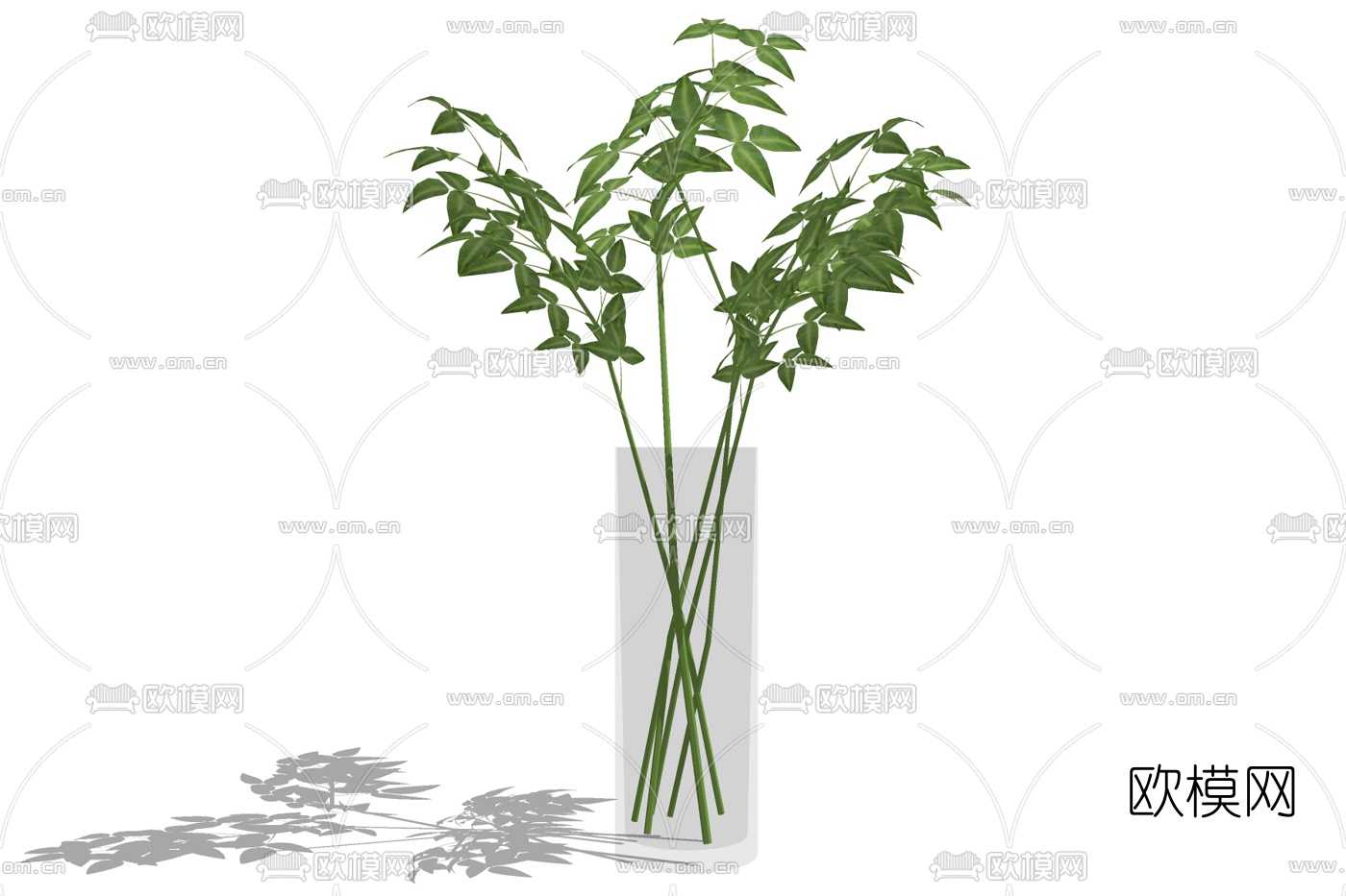 现代花瓶花卉su模型