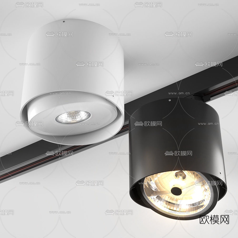现代筒灯射灯3d模型
