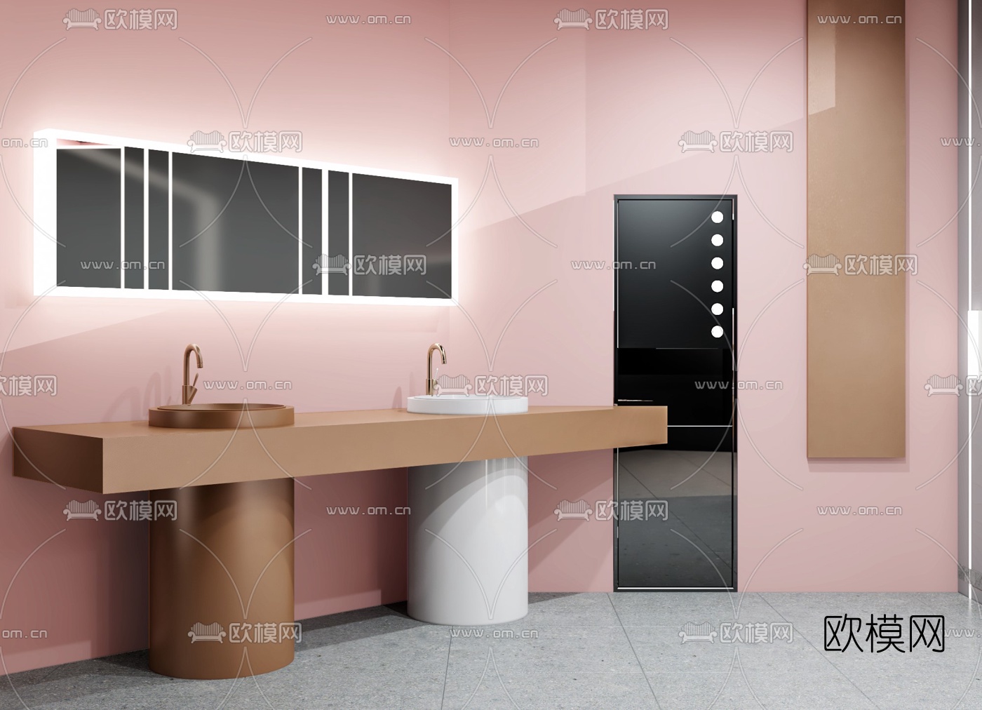 北欧简约台盆3d模型
