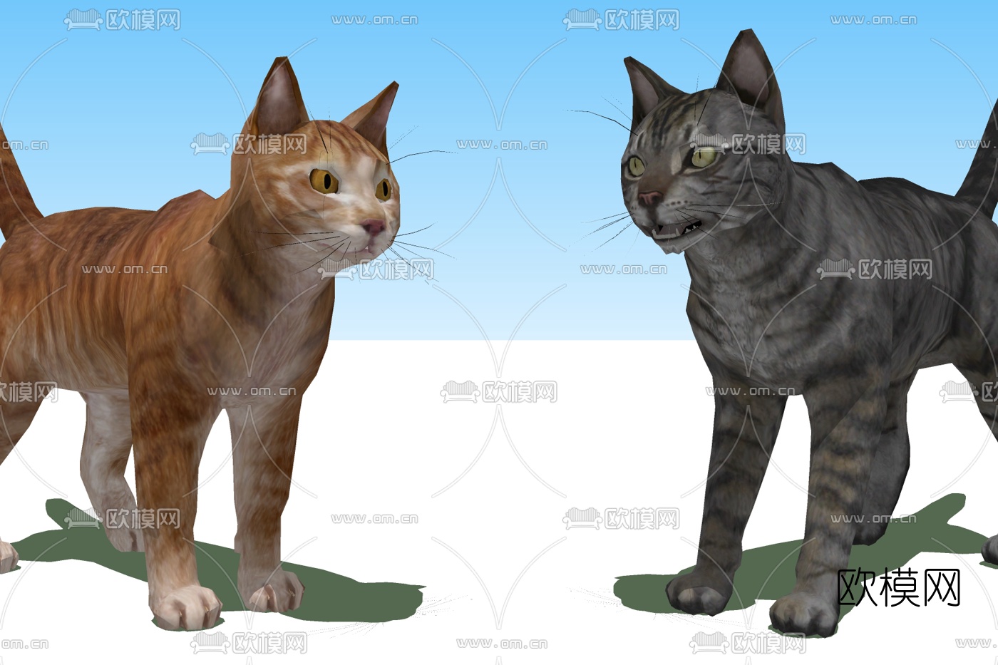 现代猫咪免费su模型下载