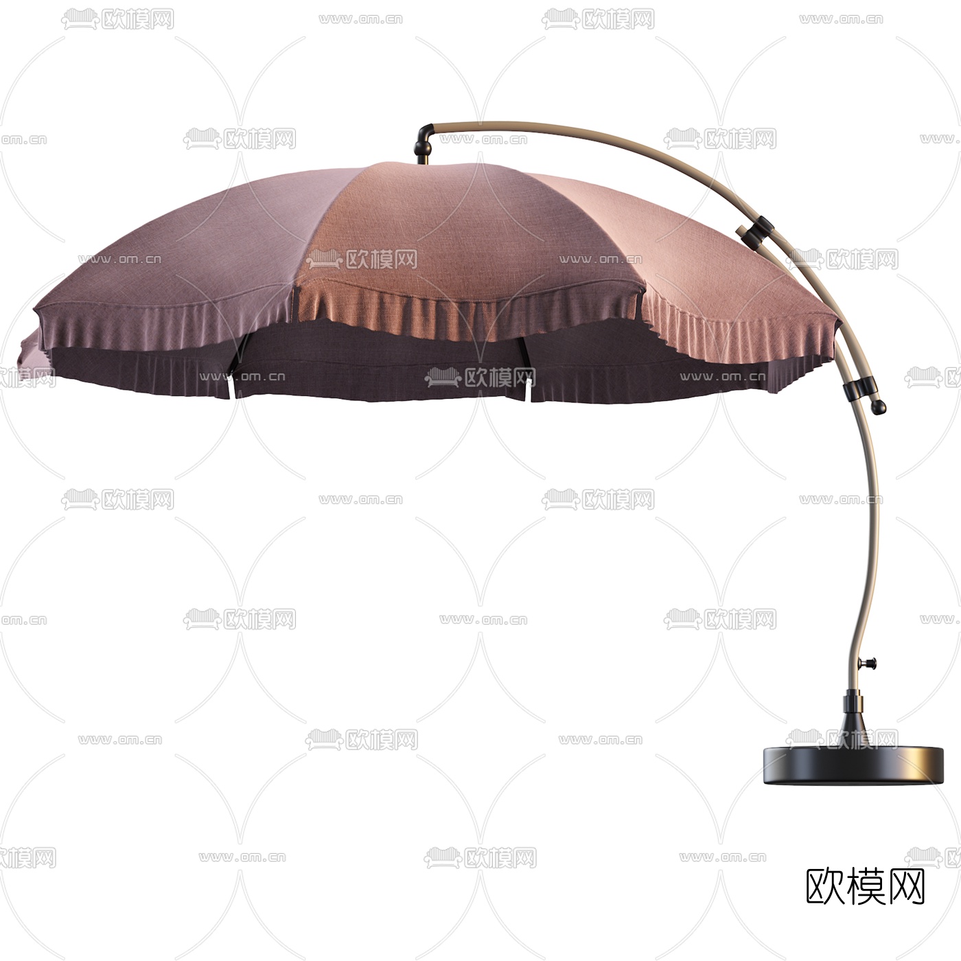 现代布艺遮阳伞3d模型
