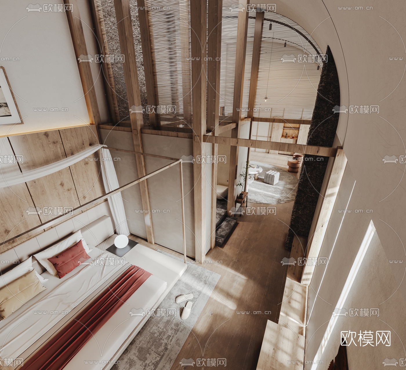 侘寂民宿客房套房3d模型