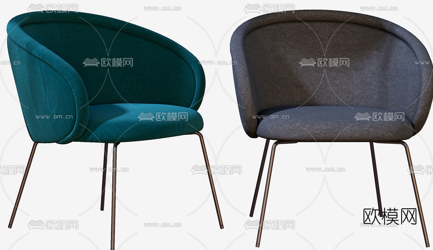 现代布艺休闲椅3d模型