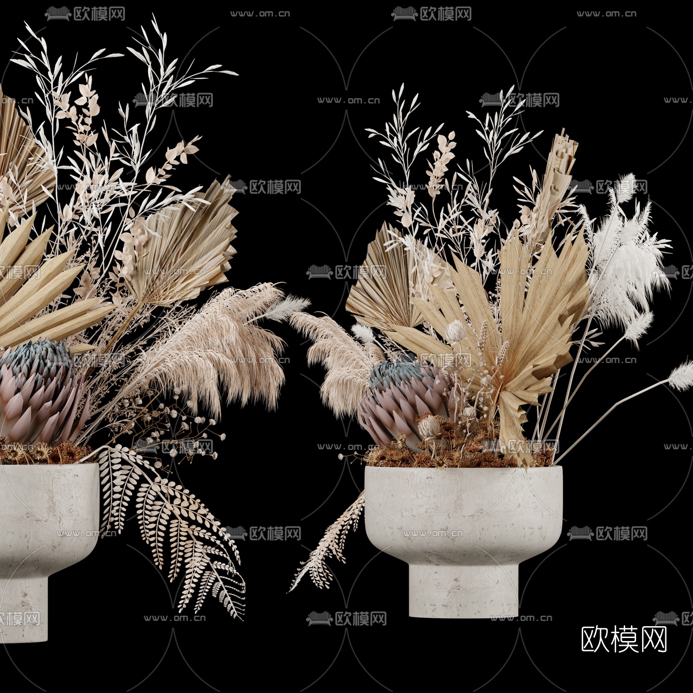 现代花艺插花3d模型