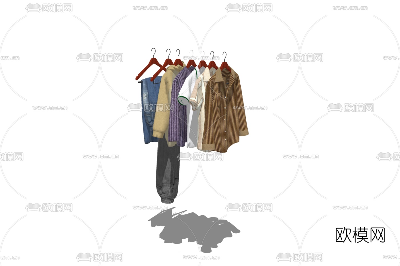 现代服饰免费su模型