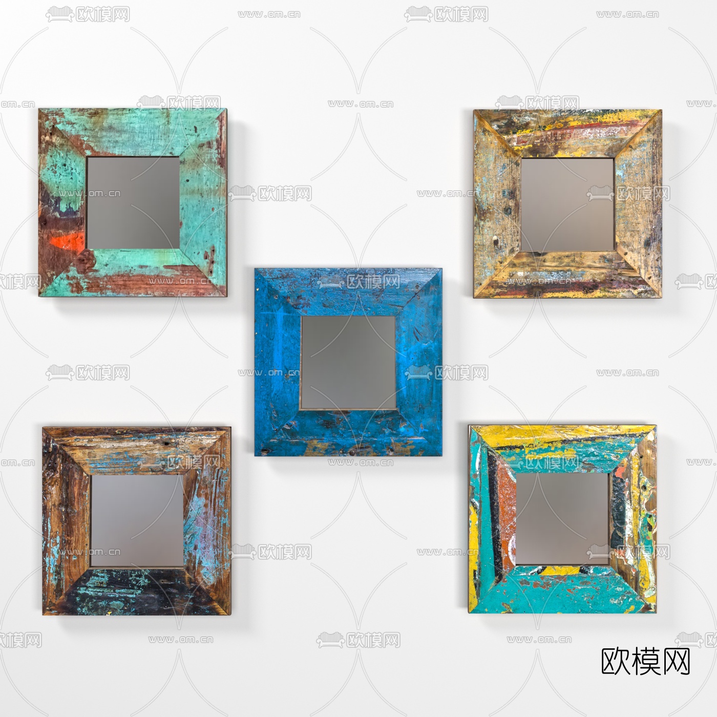 地中海装饰挂镜3d模型