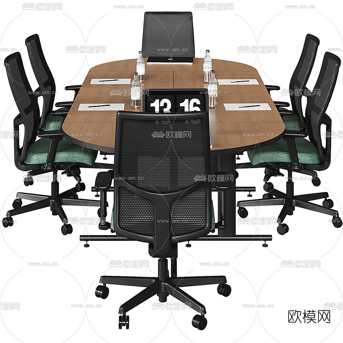 现代会议桌椅3d模型