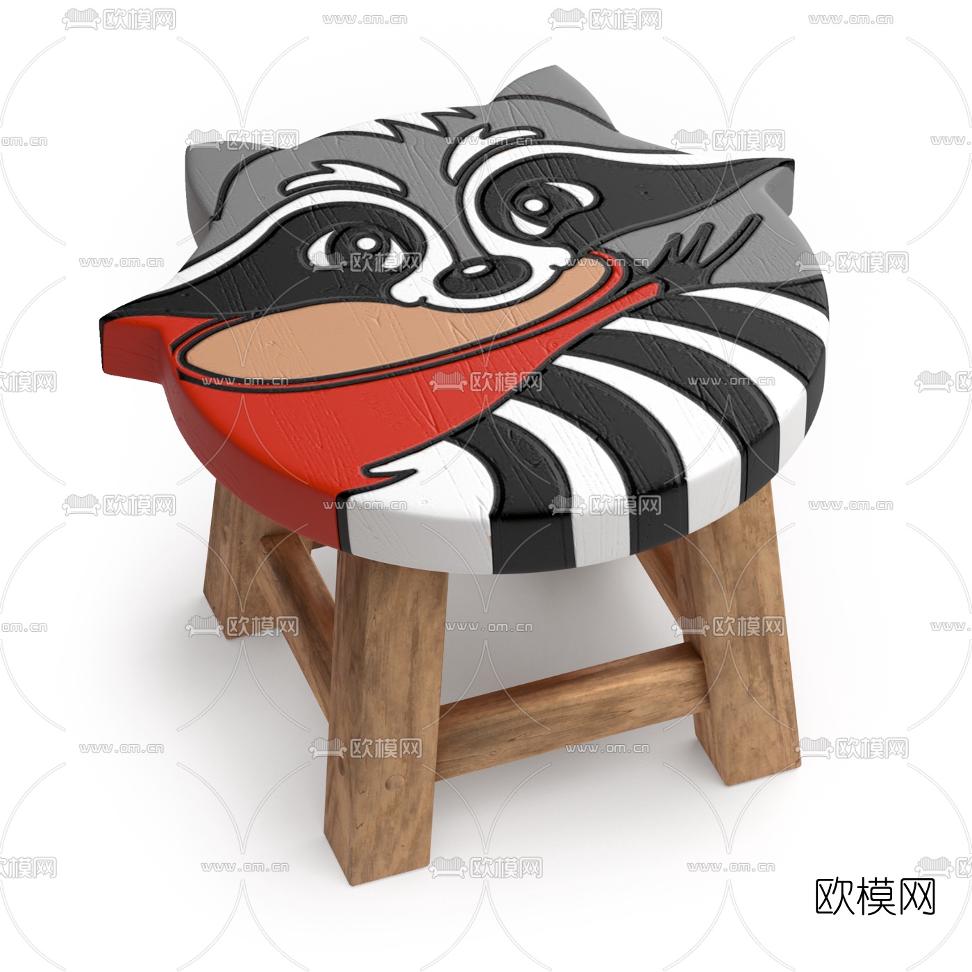 现代儿童卡通桌椅3d模型