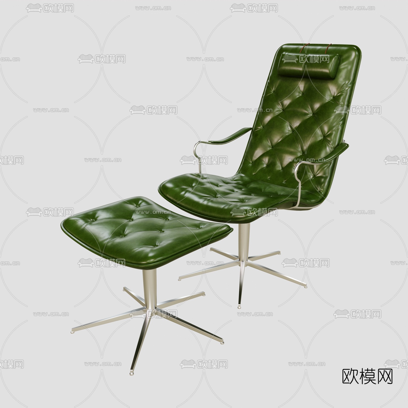 现代皮革躺椅3d模型