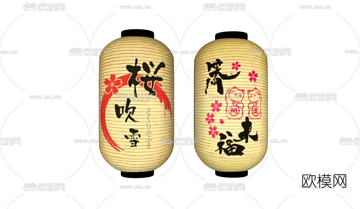 日式灯笼su模型下载