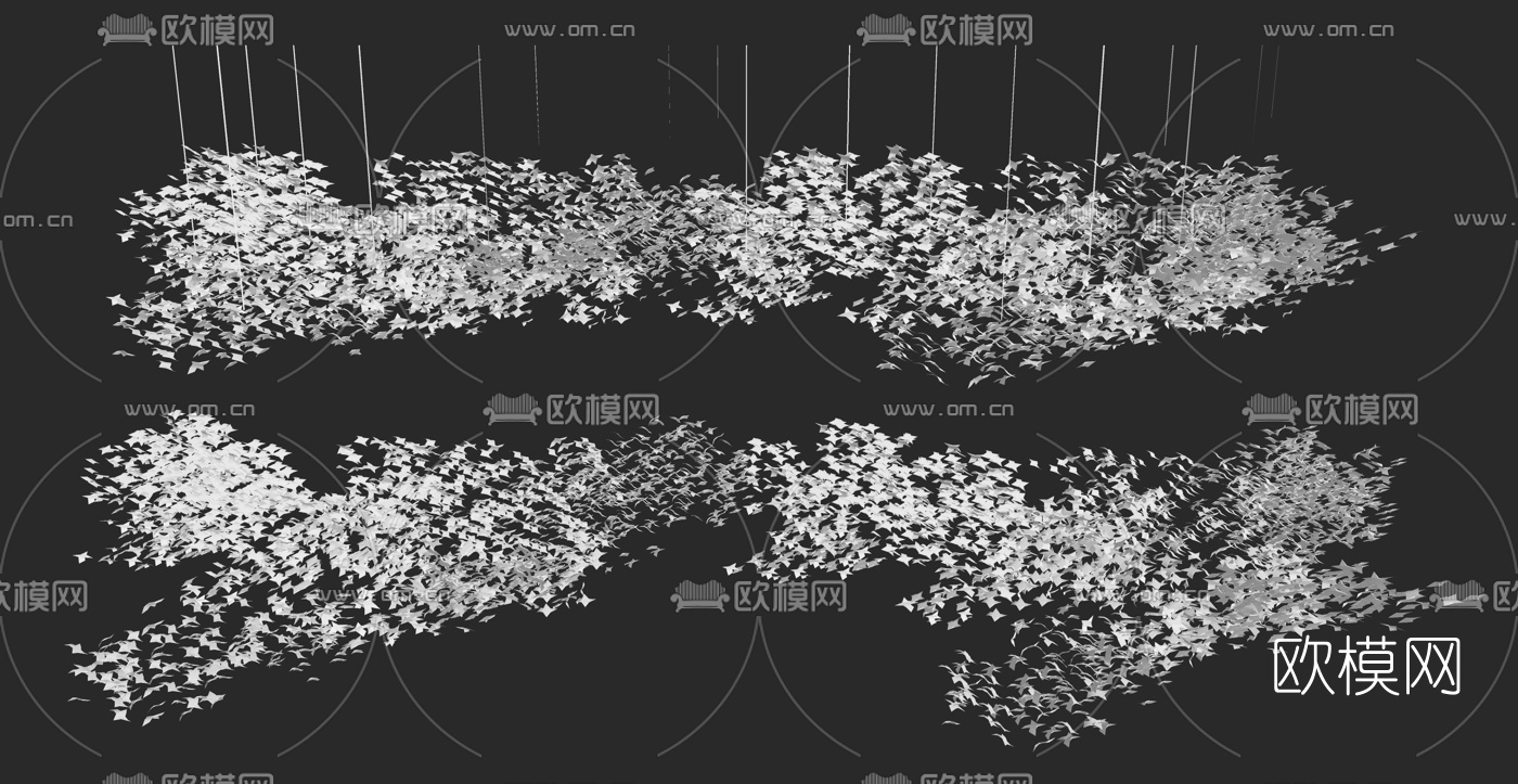 现代大堂展厅吊灯su模型